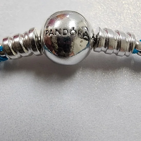 Pandora Blue Cord Snake Chain BraceletSterling silver - Picture 3 of 4